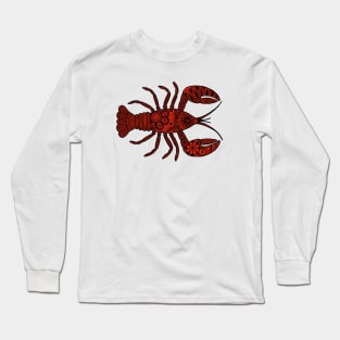 Lobster (black and red horizontal) Long Sleeve T-Shirt